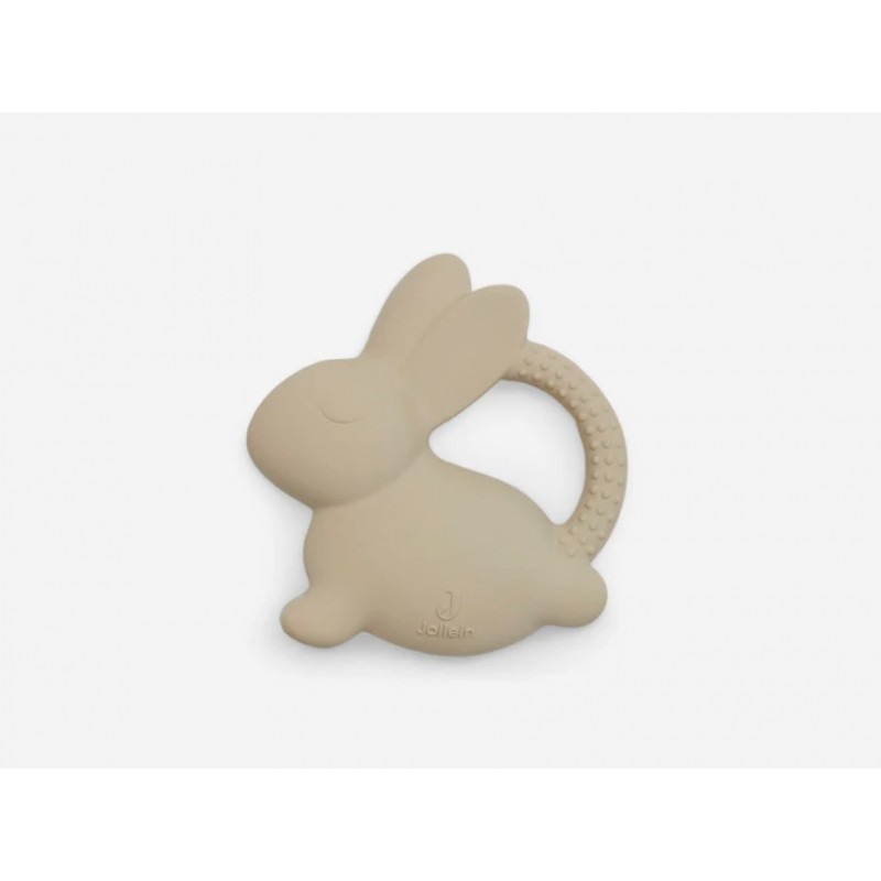 JOLLEIN Anneau de dentition lapin 100% caoutchouc naturel, nougat