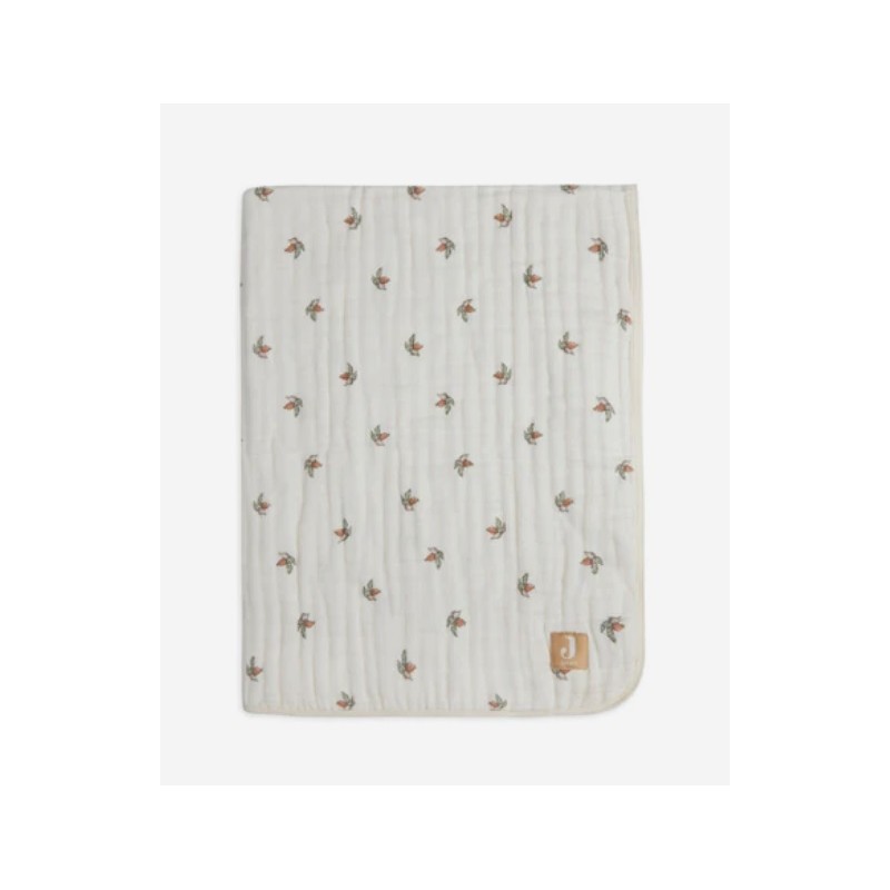JOLLEIN Couverture mousseline berceau 75x100cm, rosehip