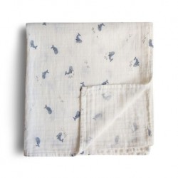 MUSHIE Muslin Swaddle, whales