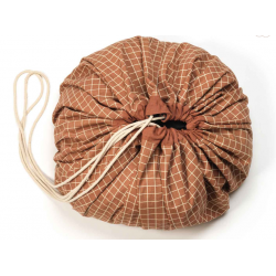 PLAY&GO Sac de rangement organic grid brown
