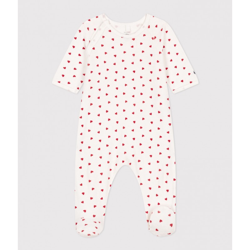 PETIT BATEAU Pyjama cœur en velours