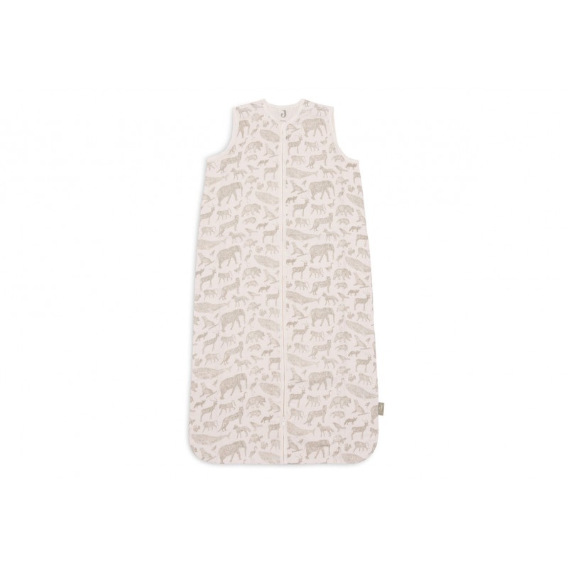 JOLLEIN Gigoteuse gaze de coton 90 cm, animals olive green