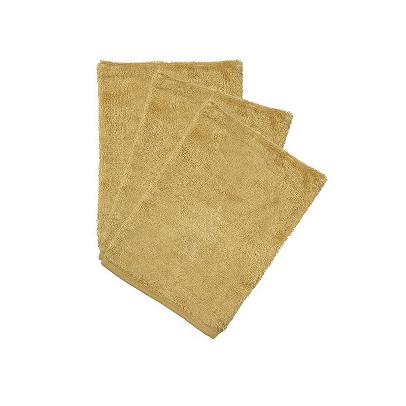 TIMBOO Gants de toilette (par 3), yellow