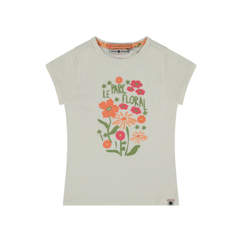 BABYFACE Tshirt "le parc floral", Off-white