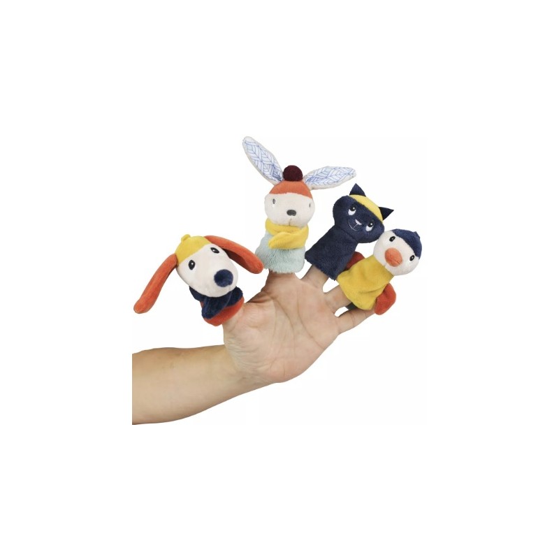 EBULOBO marionnettes à doigts Gabin le lapin et ses copains