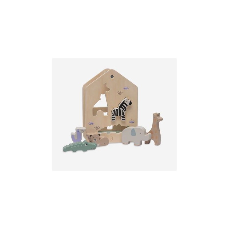 JOLLEIN Boite à forme en bois, Jungle