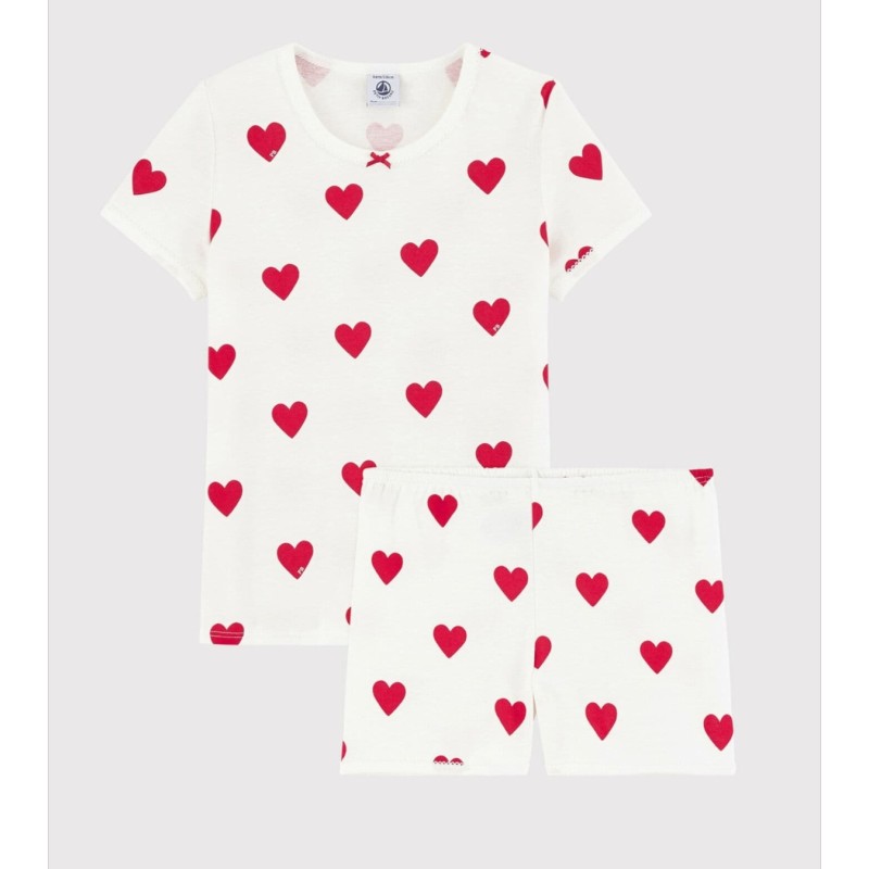 PETIT BATEAU Pyjama cœur en coton