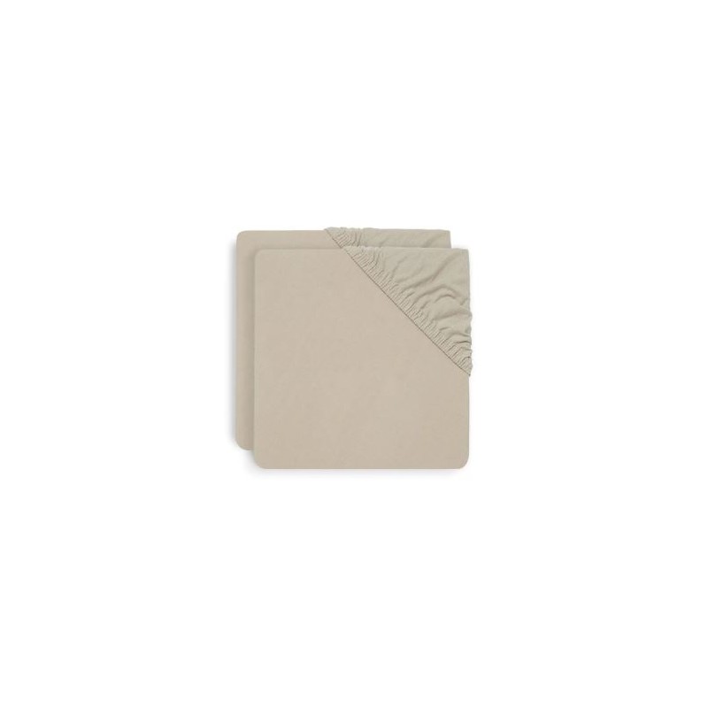 JOLLEIN Drap-housse Jersey 60x120cm, Nougat (2pack)