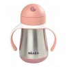 BEABA Tasse paille inox 250ml, old pink