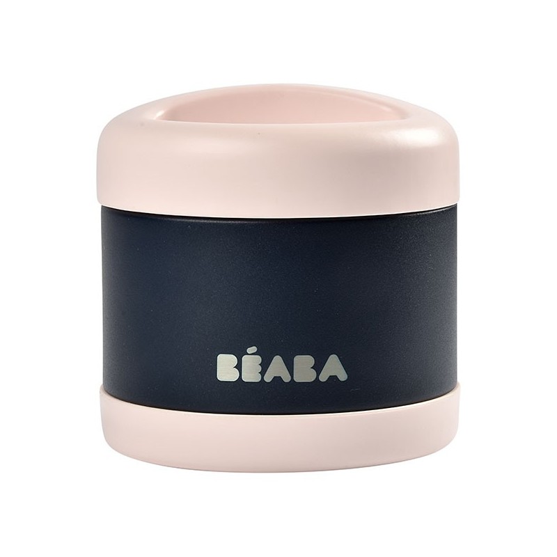 BEABA Thermo-portion 500 ml, bleu foncé et rose