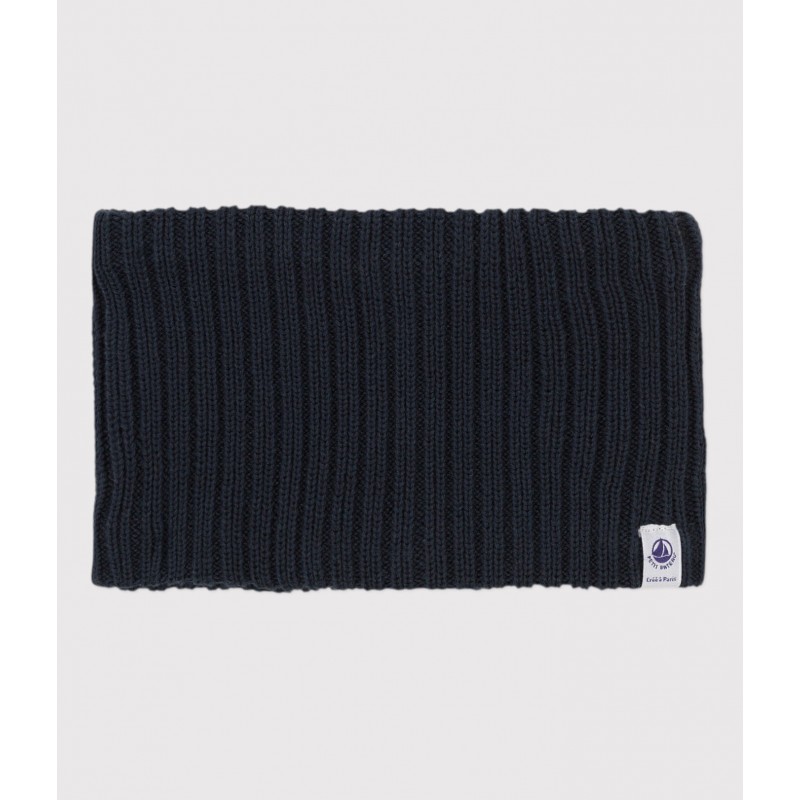 PETIT BATEAU Snood bébé en tricot doublé en polaire recyclé, smoking