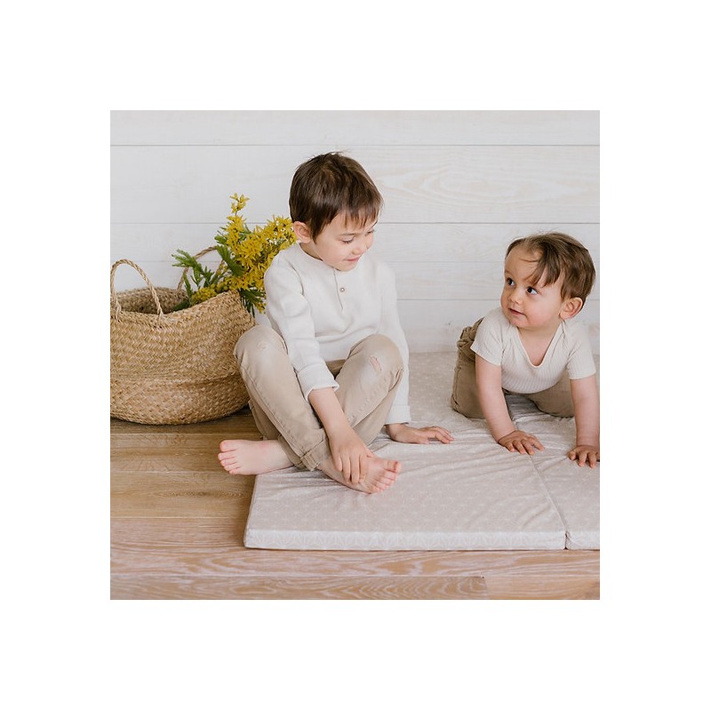 JACKINO Tapis de jeux Lili 120*120 cm, beige